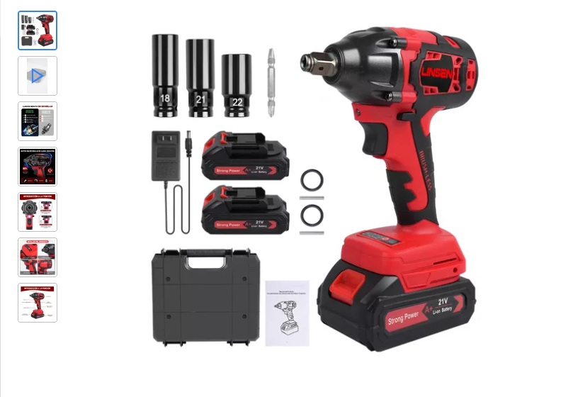 Llave De Impacto Inalámbrica Pistola Taladro Eléctrica 2pila