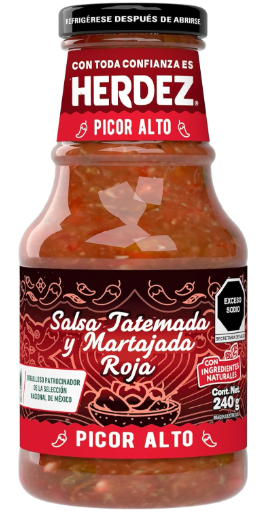 Herdez Salsa tatemada y martajada roja 240 g