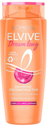 L’Oréal Paris Shampoo para Cabello Dañado, Dream Long Elvive, 680 ml