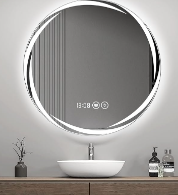 HEEDU Espejo para Baño Redondo 60 x 60 cm