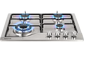 SIGNA Parrilla De Gas 4 Quemadores De Acero Inoxidable