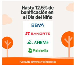 HASTA 12.5% DE BONIFICACION EN EL DIA DEL NIÑO