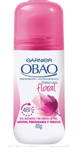 Garnier Obao Roll-On Regular Frescura Floral, 65 gr