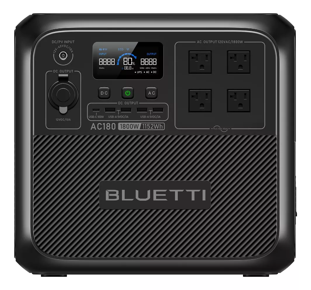 Generador De Energía Portátil Bluetti Ac180 1152wh/1800w