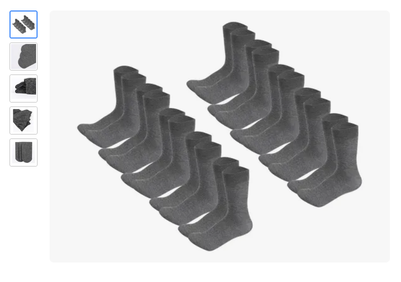 10 Pares Calcetines Largas Para Hombre Khan Succión Gris