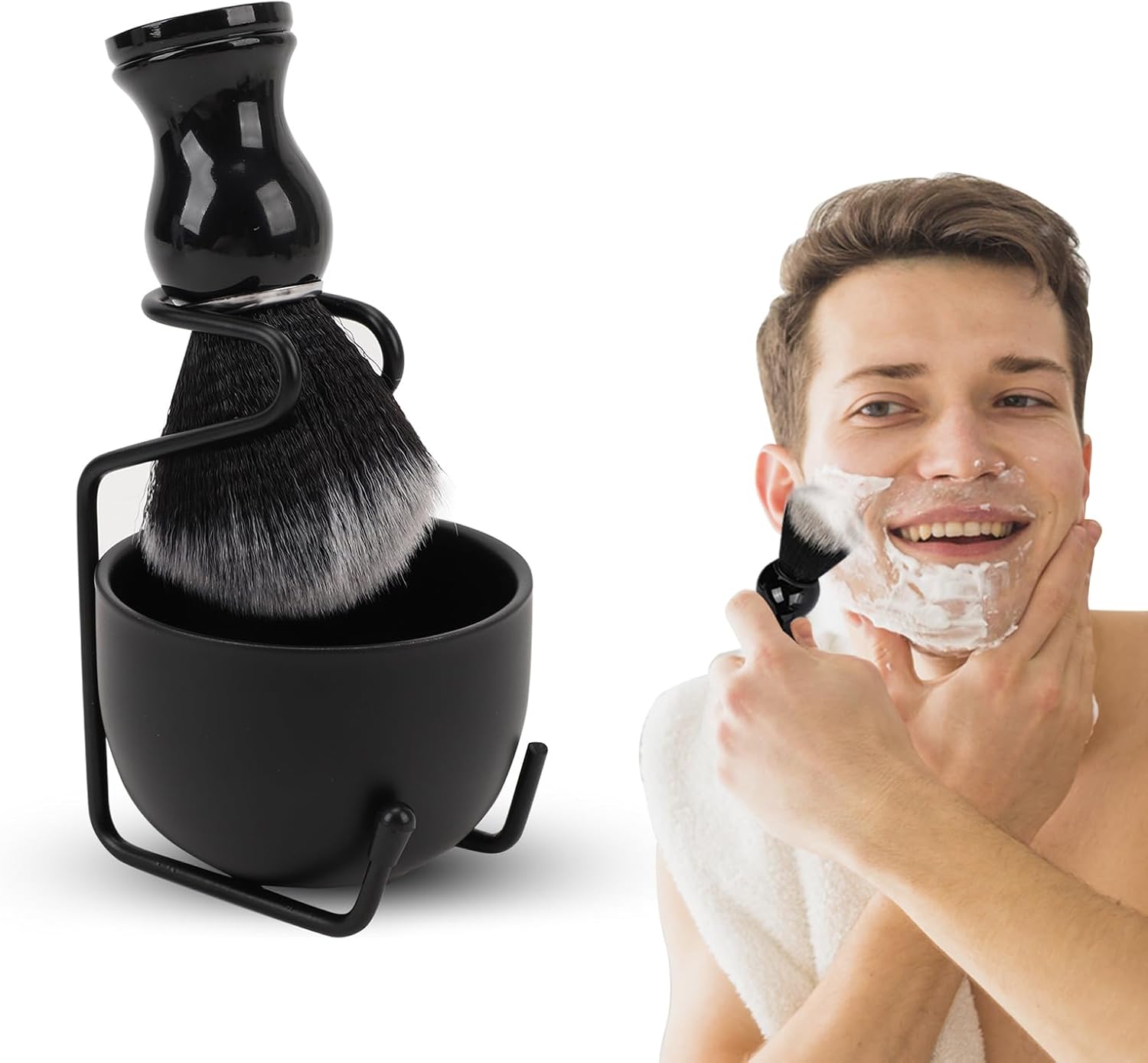 ZJchao Kit Barba para Hombre, 3 en 1 Kit de Afeitar