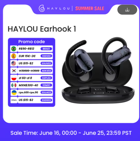 HAYLOU Earhook 1 Auriculares abiertos Ganchos