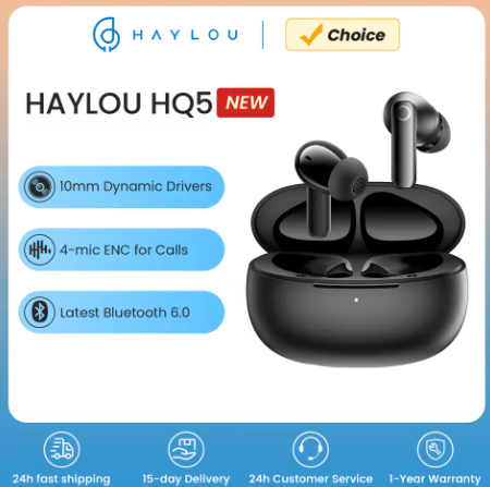 HAYLOU HQ5 ANC Auriculares inalámbricos Bluetooth 6.0