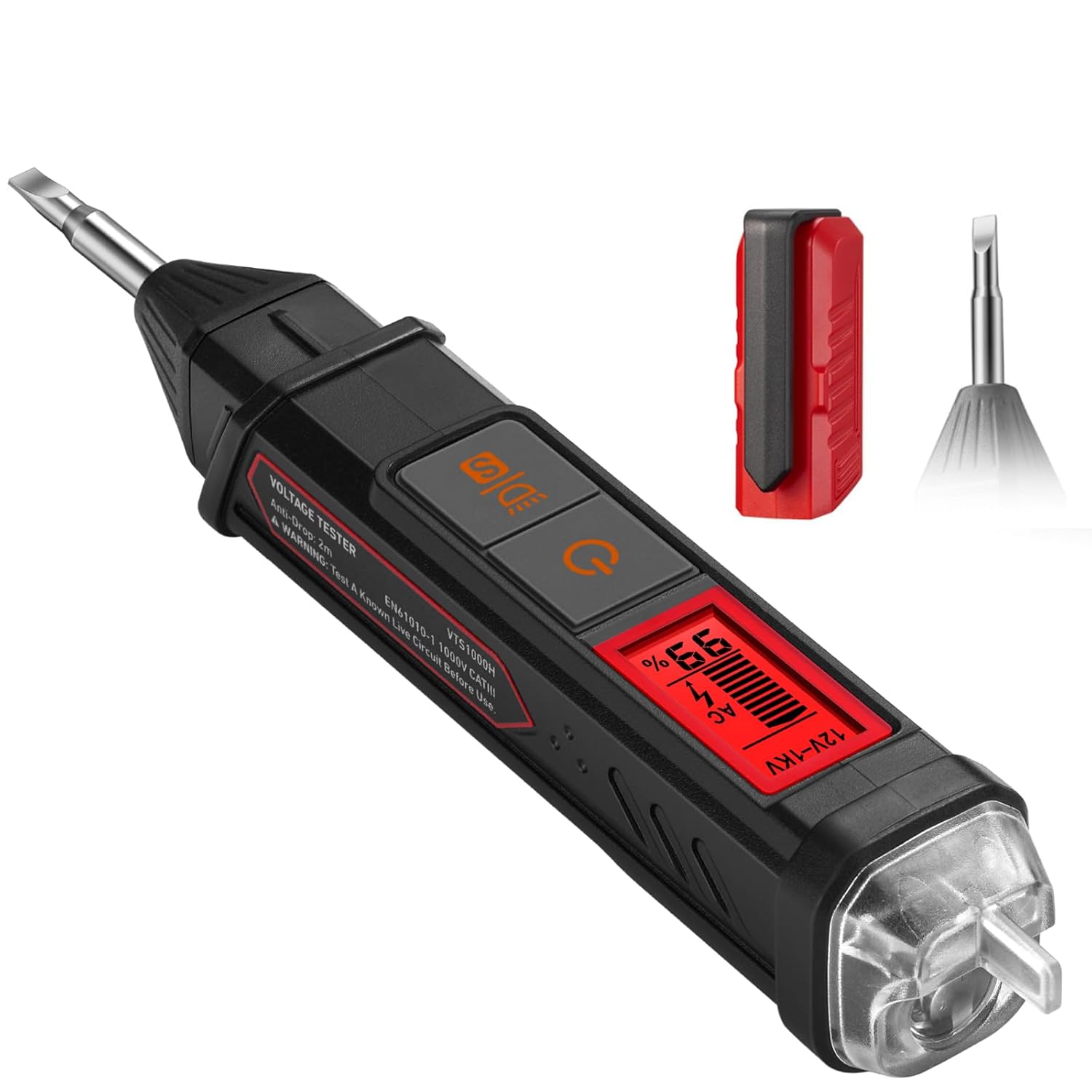 AstroAI Probador de voltaje, Comprobador Eléctrico Sin Contacto, Rango Dual CA 12 V/70 V-1000 V