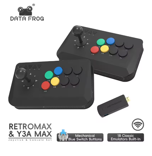 Data Frog-Joystick de lucha inalámbrico Y3A Max Arcade Stick para PC TV Box