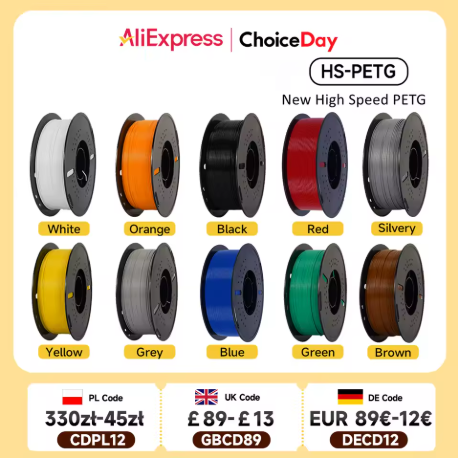 KINGROON El más nuevo filamento de impresora 3D HS-PETG 1,75 mm