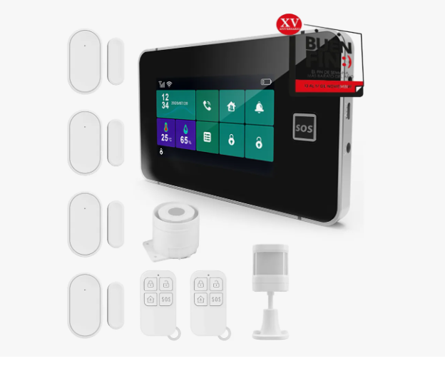 Alarma Wifi/2g Gsm Tuya Sistema De Seguridad Hogar 4.3in Sos