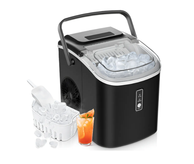 Máquina De Hacer Hielos 12kg/24h Autolimpiante Con Handle