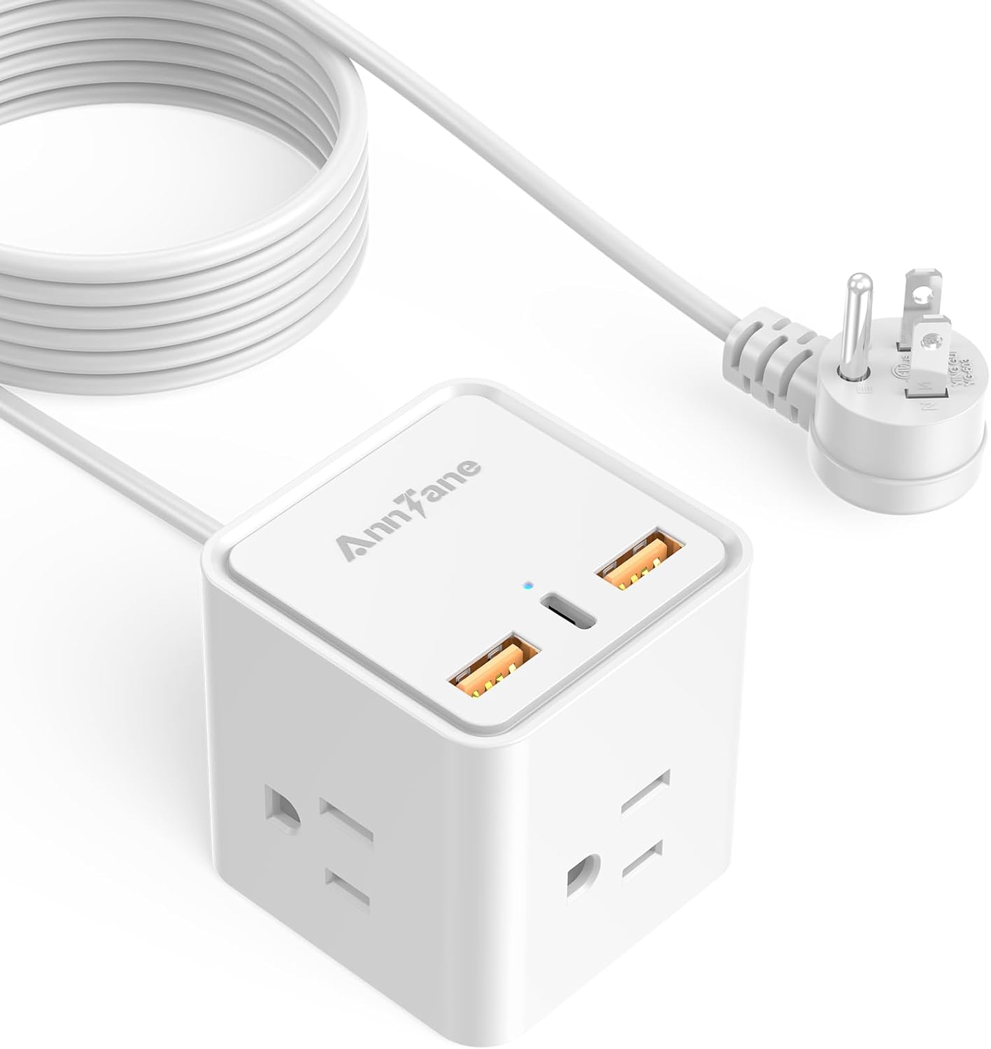 Regleta Multicontacto Pequeño, 2.98M Extension Electrica con 3AC y 3 USB Puertos