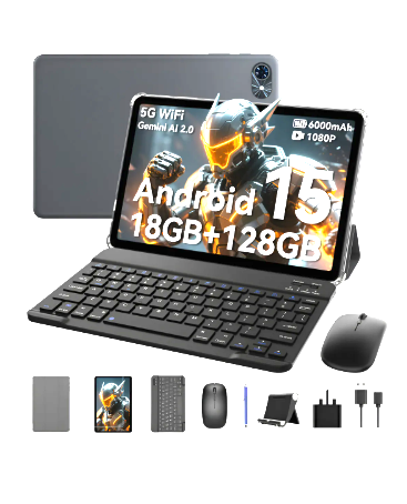 Tabwee® Tablet T80 18+128gb Rom/2tb Tf Androide 15 6000mah