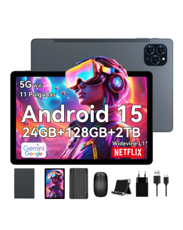 Tablet Blackview T90 24GB+128GB TF (MAX2TB) Android 15 WIFI 5G Incluye teclado y ratón