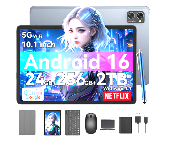Tablet Tabwee Android 16 Tableta 24 Gb 256 Gb Rom/2 Tb Fhd