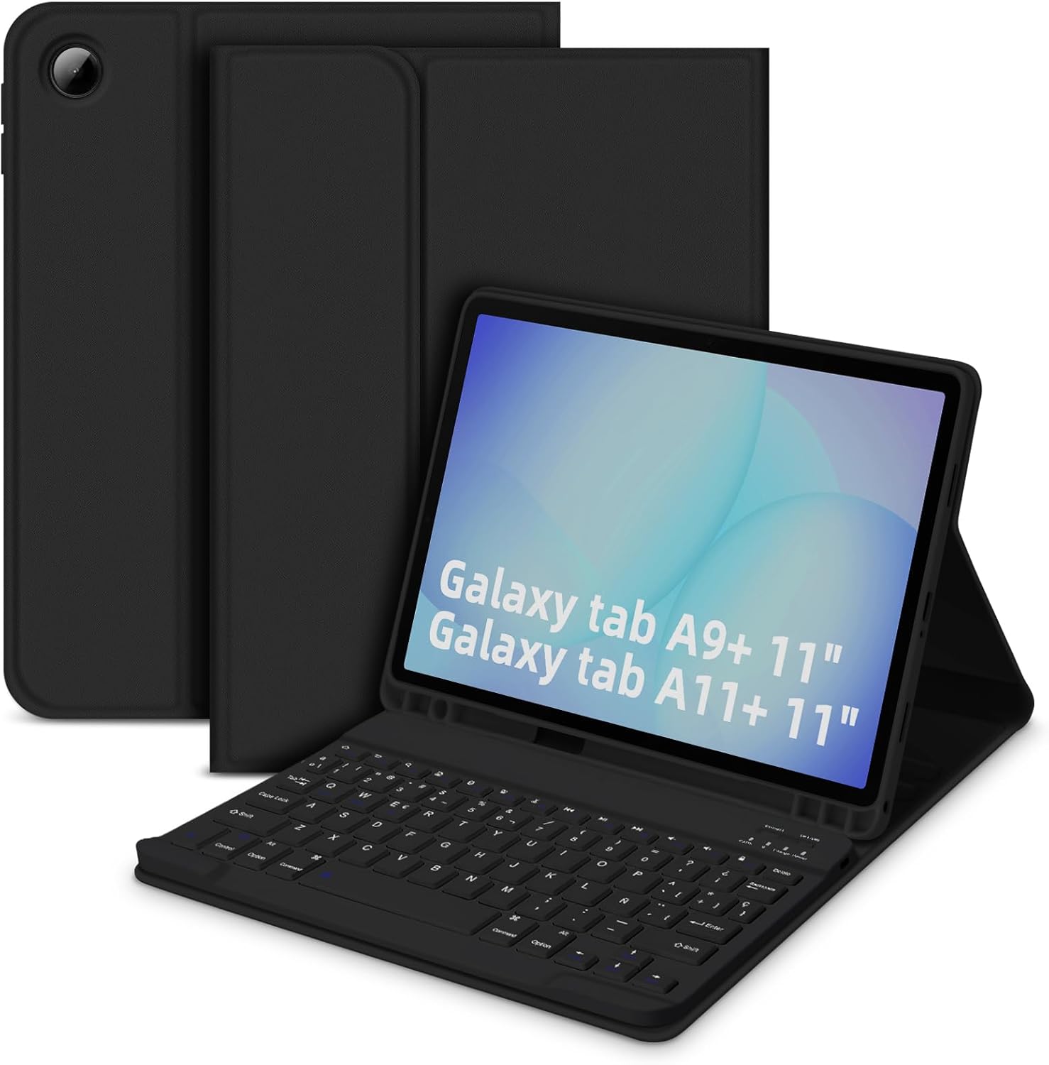 GOKOCO Funda Teclado Español (Incluye Ñ) para Samsung Galaxy Tab A11 Plus 2025/A9 Plus 1