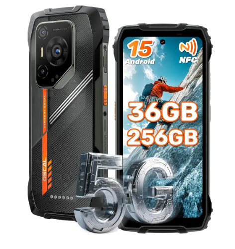 Celular Oscal® Pilot 3 Robusto Dual Sim 256 Gb Rom 36 Gb Ram 120hz Android 15 Gaming Phone,50mp