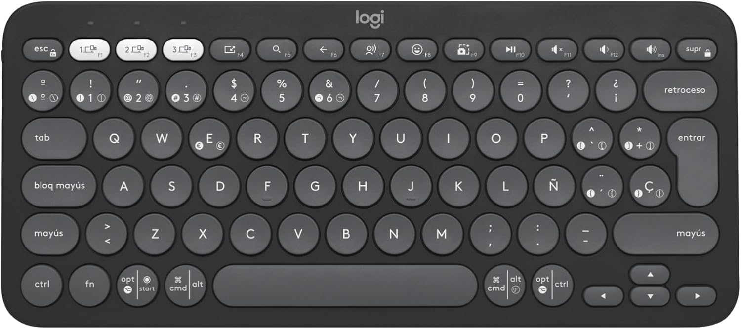 Logitech Pebble Keys 2 K380s, Teclado Bluetooth multidispositivo