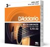 D’Addario Cuerdas para guitarra acústica, 80/20 Bronce