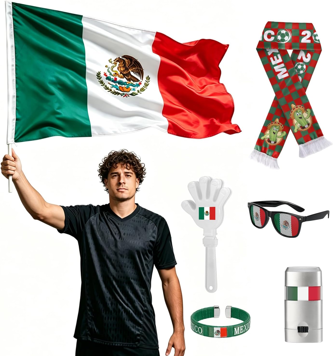 Fiesta Fútbol Paquete México 6 Kits De Cotillón