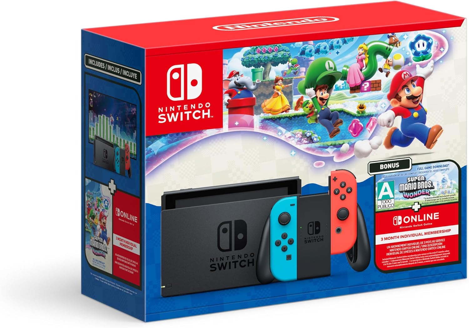 Nintendo Switch + Super Mario Bros Wonder + 3mo NSO | con Banamex