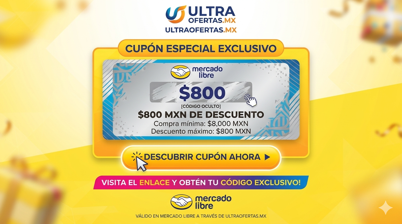Mercado Libre:  Cupón de $800 | compra min. $8000