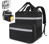 Mochila De Repartidor Delivery De Comida, Expandible Con Tiras Reflectantes