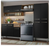 Cocina Integral Completa Emilly Pop 229 cm 2 Marrón Negro Madesa