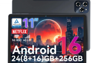 Tablet Android 16 11 pulgadas 24GB RAM 256GB 5G WiFi Negro Tabwee W90 SIM 4G LTE