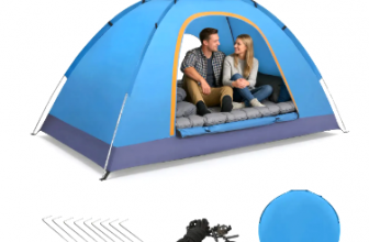 Tiendas casa campaña Lawuto 3 personas tejido poliester color azul claro
