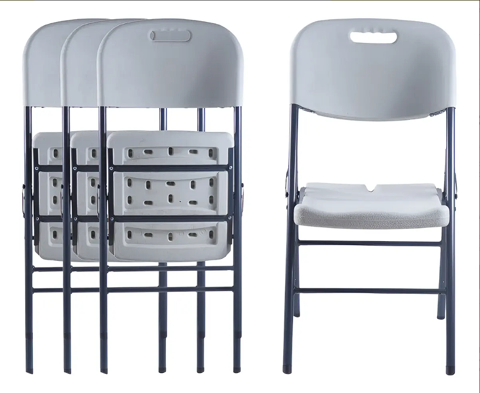Set de 4 SIllas Plegables Blanca LOOMBER