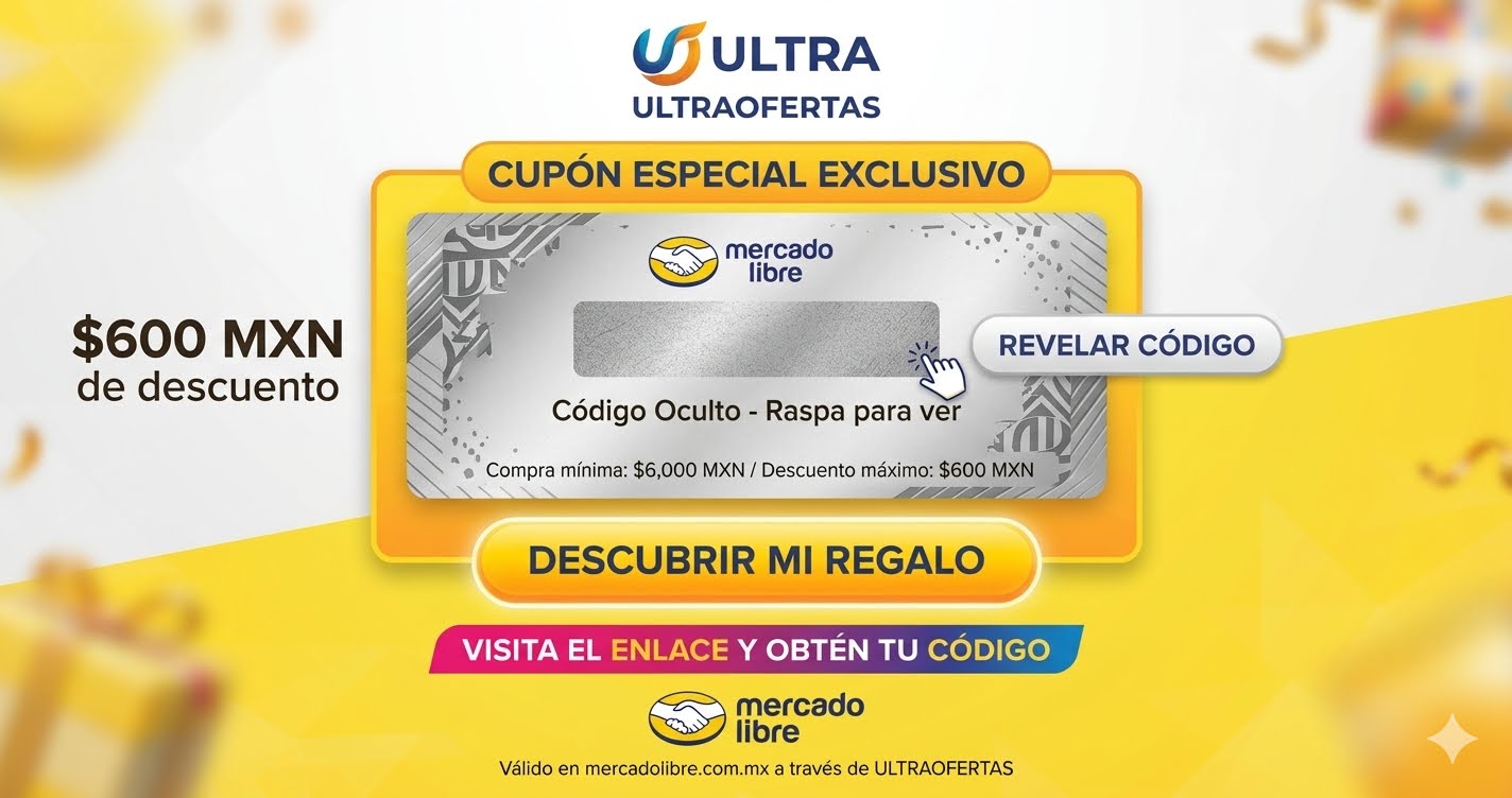 Mercado Libre: Cupón de $600 | compra min $6000