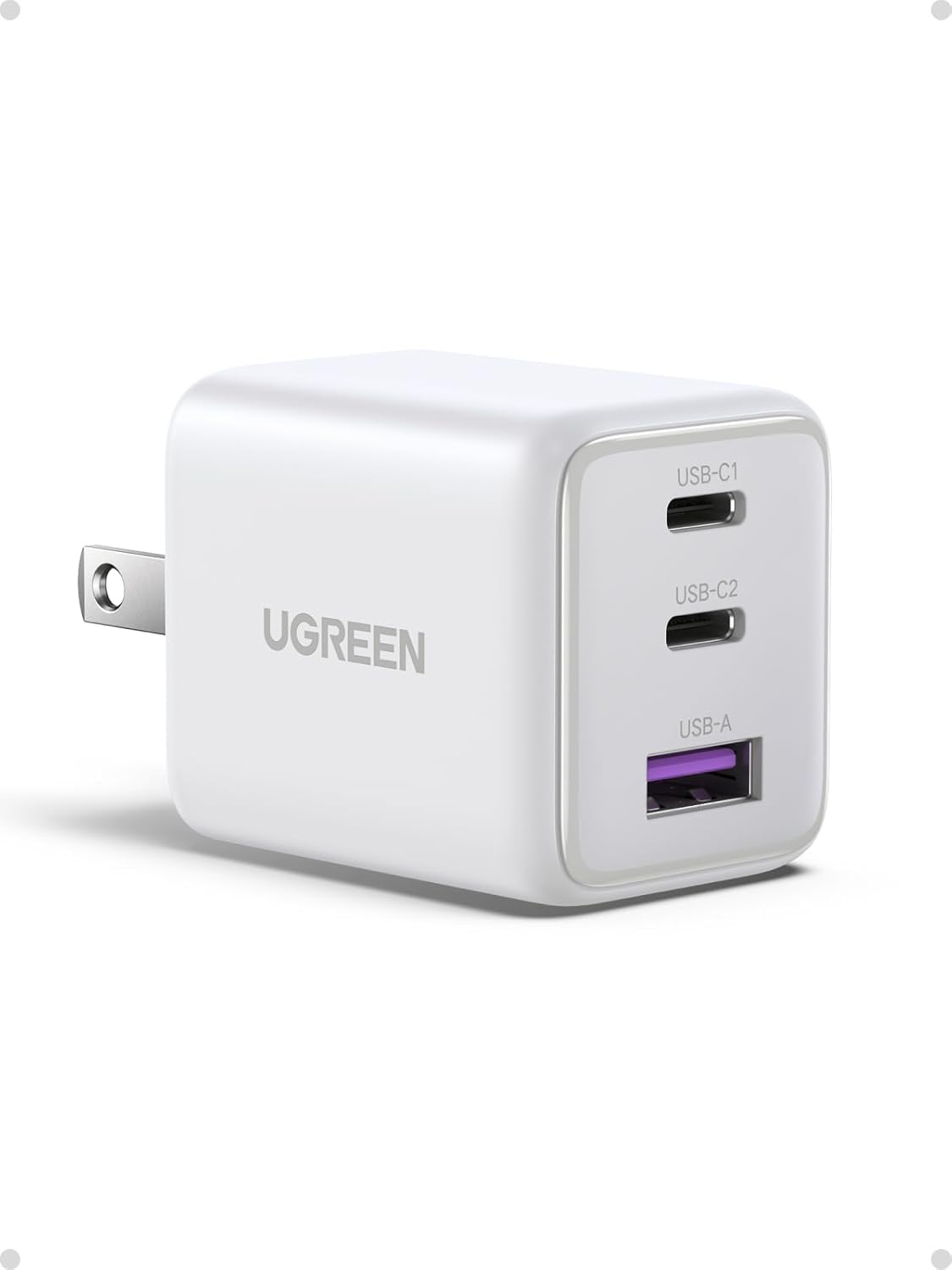 30W GAN Cargador Tipo USB C con 3 Puertos