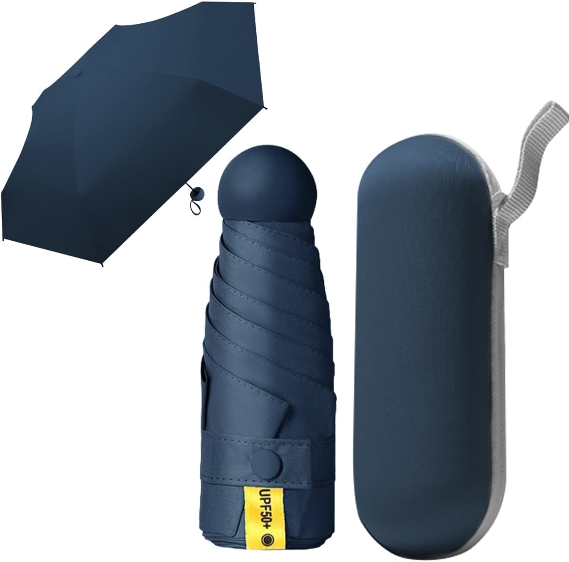 Paraguas de Bolsillo Plegable Ligero y Portátil con Estuche
