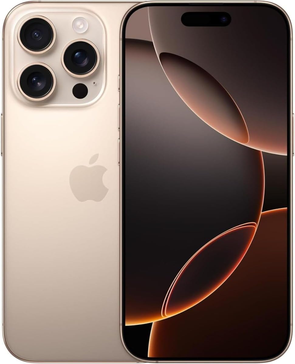 Apple iPhone 16 Pro Max 256GB Titanio del Desierto Desbloqueado (Reacondicionado) Esim