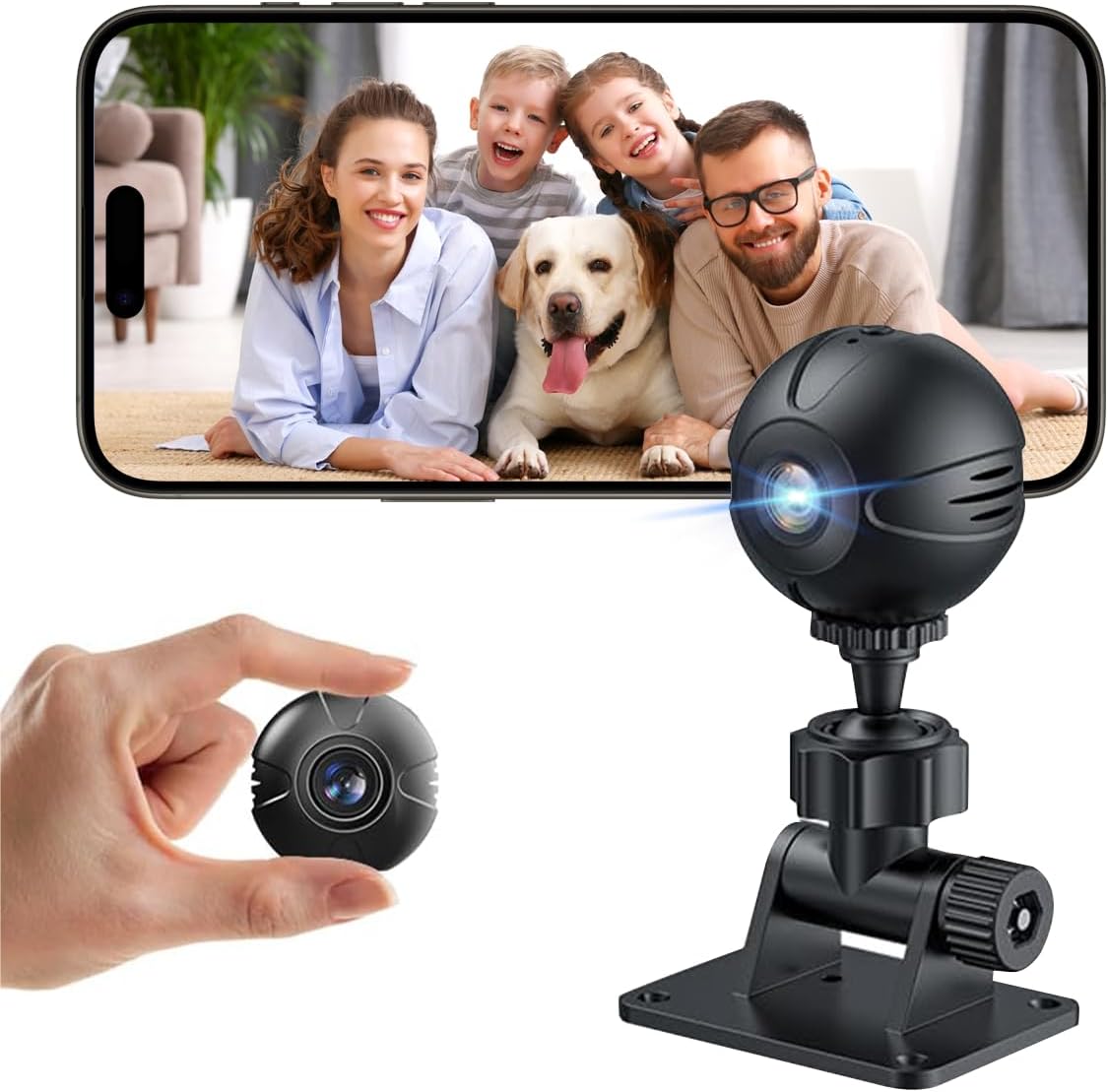 Mini Camara Espia WiFi Oculta 1080P HD Portátil, Hotspot Inalámbrica