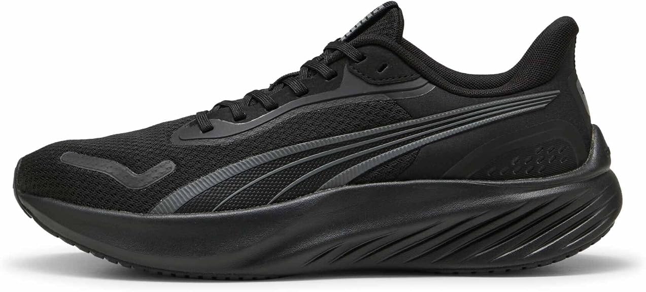 PUMA, Tenis para Correr Pounce Lite, Unisex, Negro y Gris, Talla 26, 5