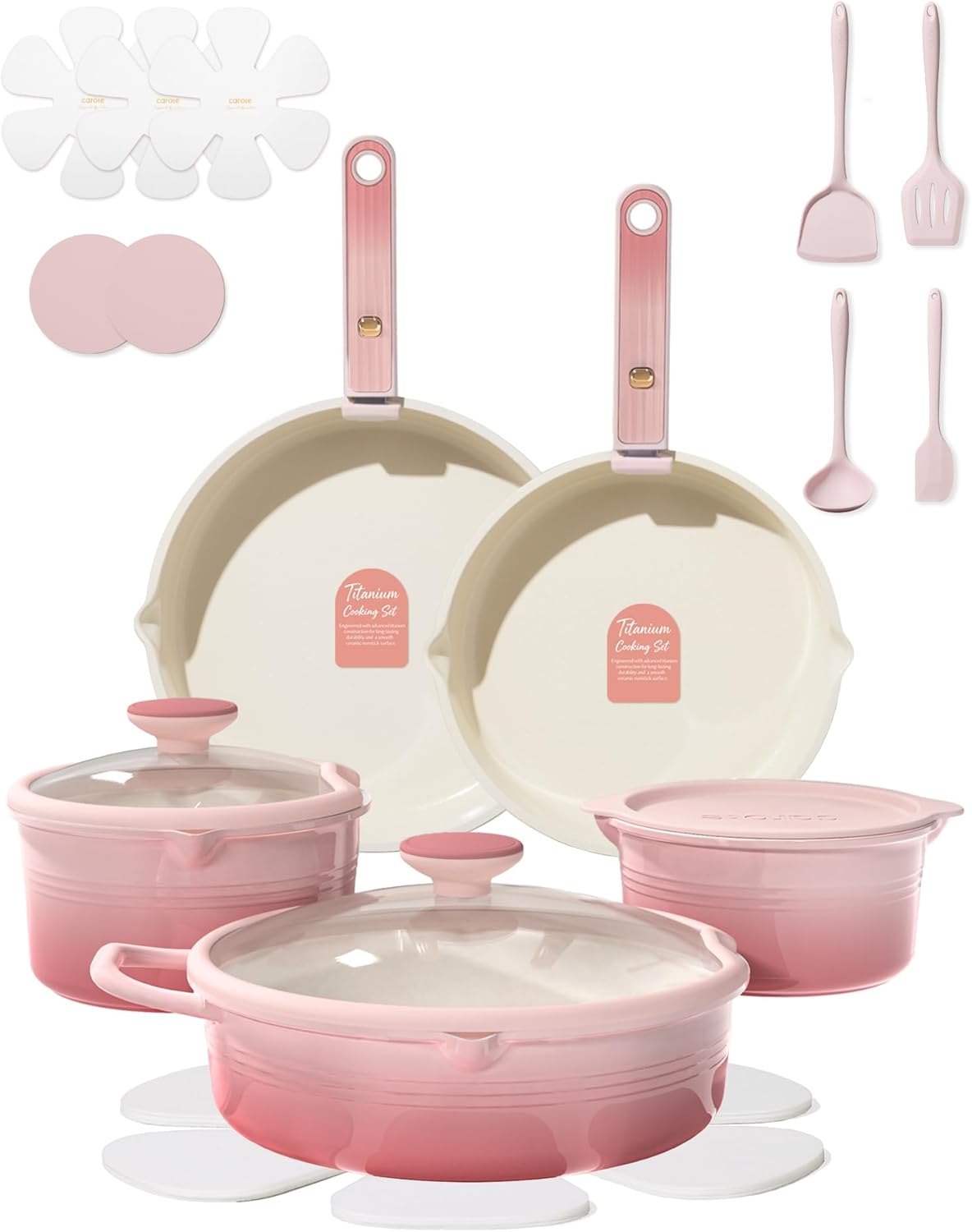 – Juego de 20 utensilios de cocina de titanio