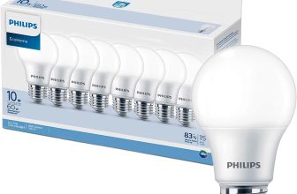 Philips LED EcoHome Paquete de 8 Focos 10W Luz Fría, Ahorro de Energía