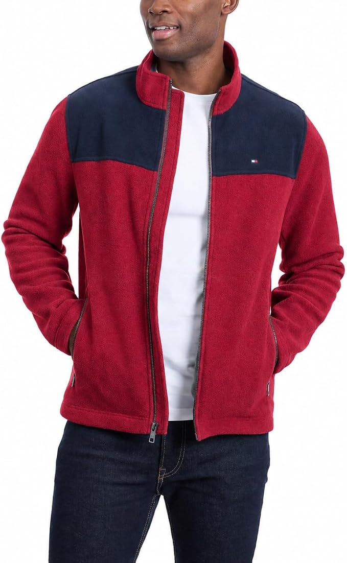 Tommy Hilfiger Chamarra Polar Roja Hombre – Talla L