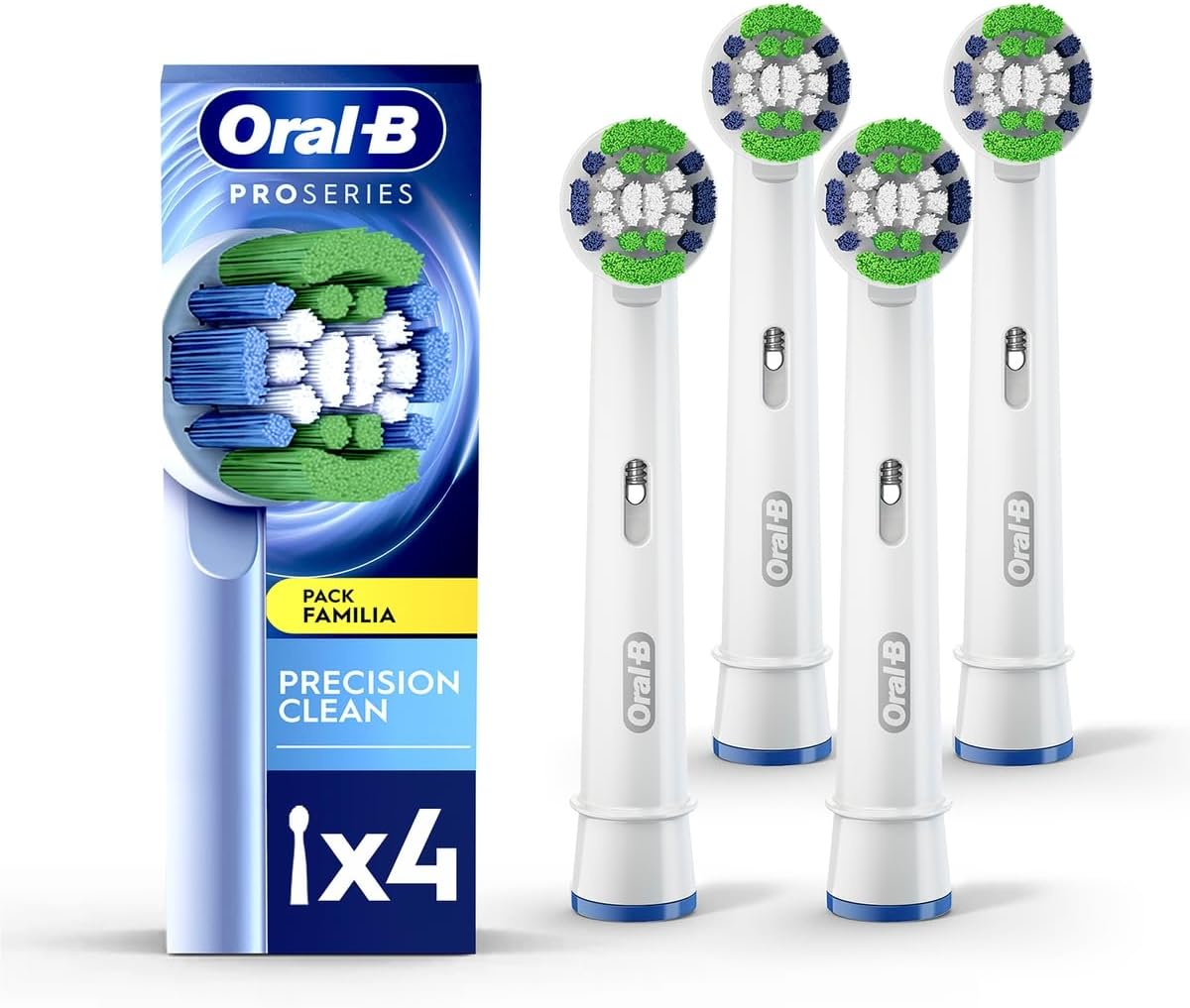 Oral-B Precision Clean, Cabezal Redondo de Repuesto para Cepillo Eléctrico, 4 Unidades
