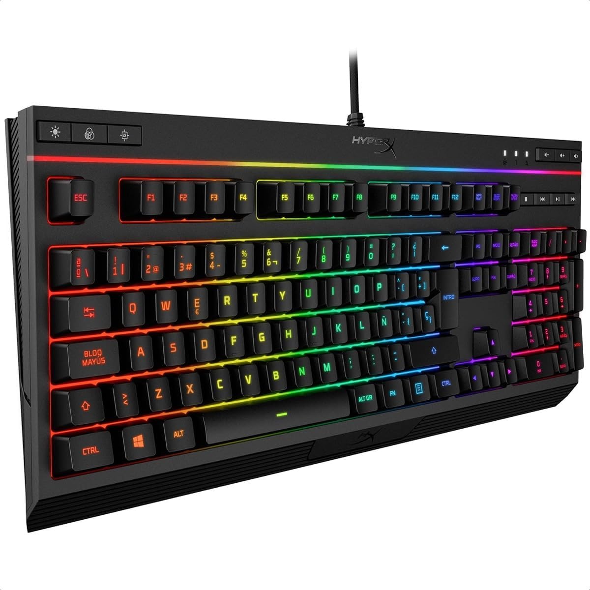 HyperX Teclado Gaming Alloy Core RGB, de Membrana, con Cable