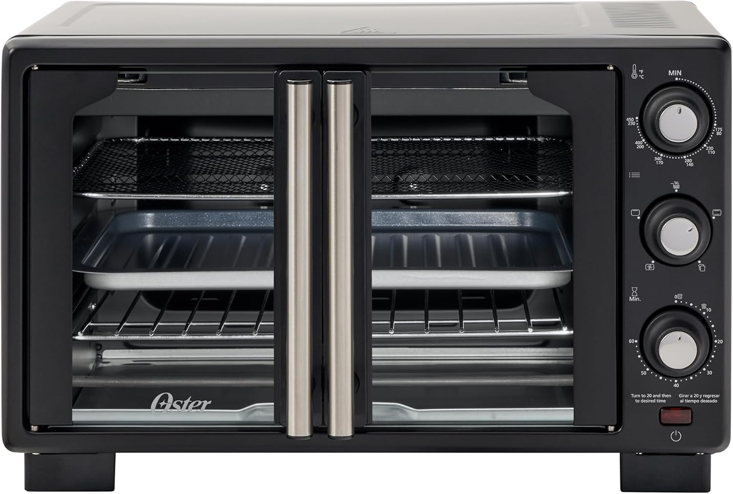 Oster Horno Eléctrico, con Freidora de Aire, 25 L de Capacidad