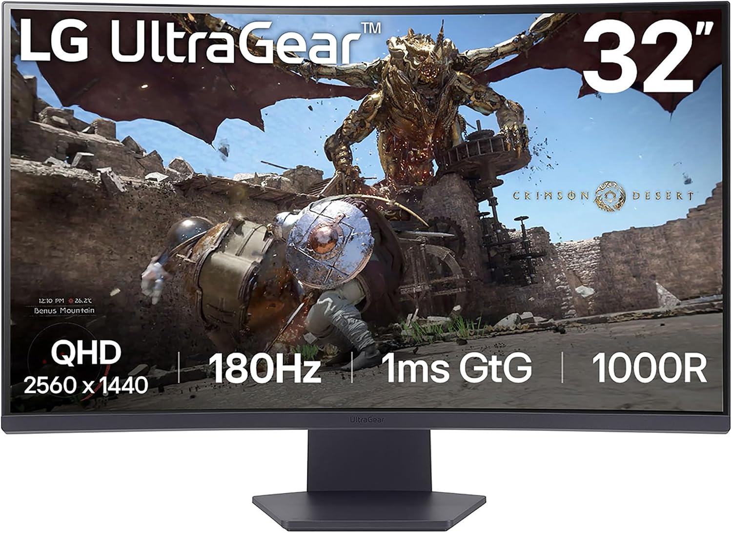Monitor Ultragear Gaming Curvo 31.5″ 180Hz QHD