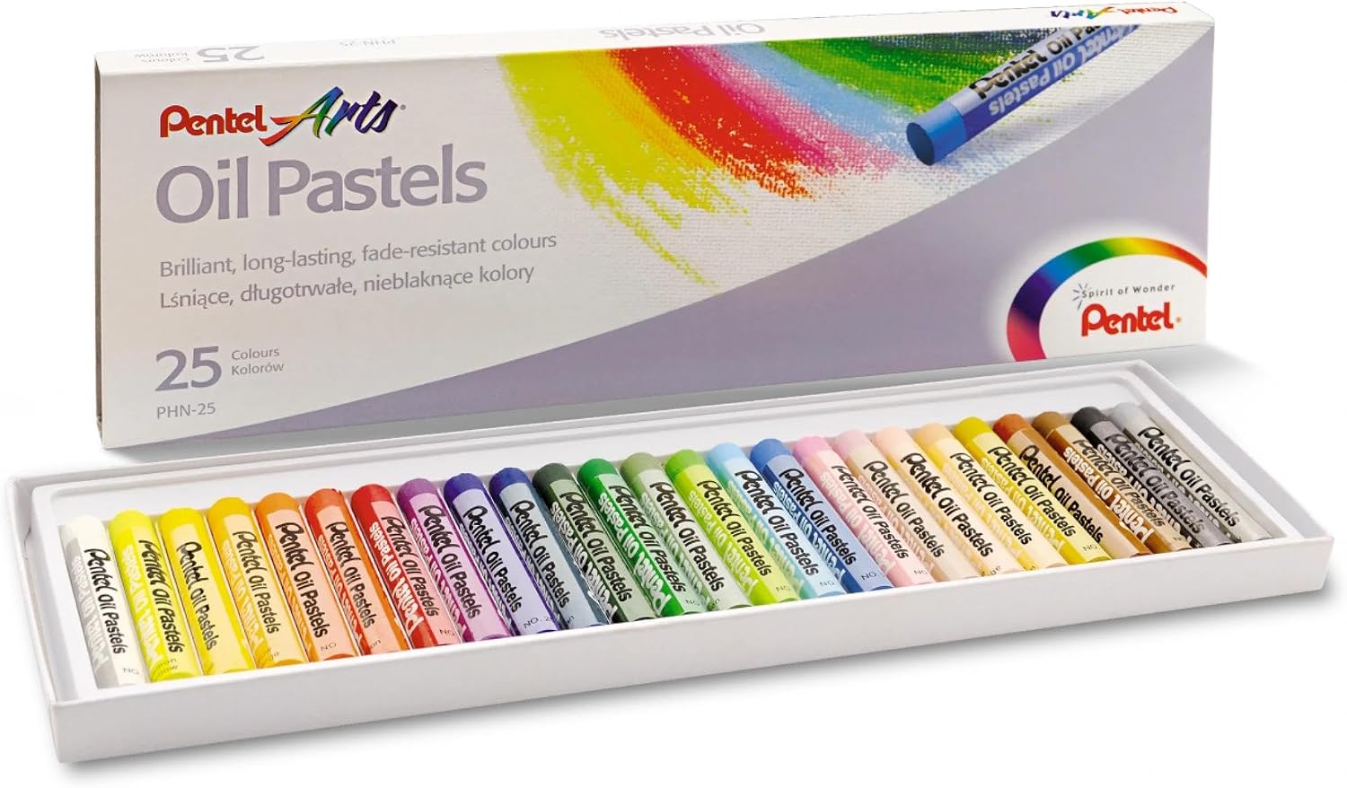 Pentel Arts PHN-25: Pasteles de Aceite 25 Colores