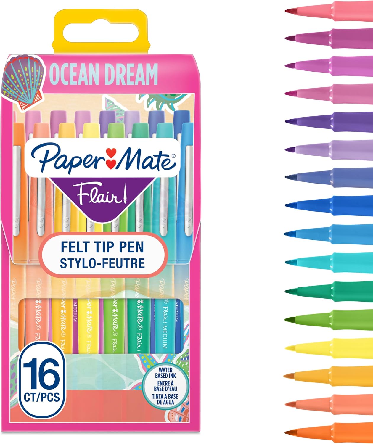 Paper Mate® Flair Bolígrafos con Punta de Fieltro, Ocean Dream