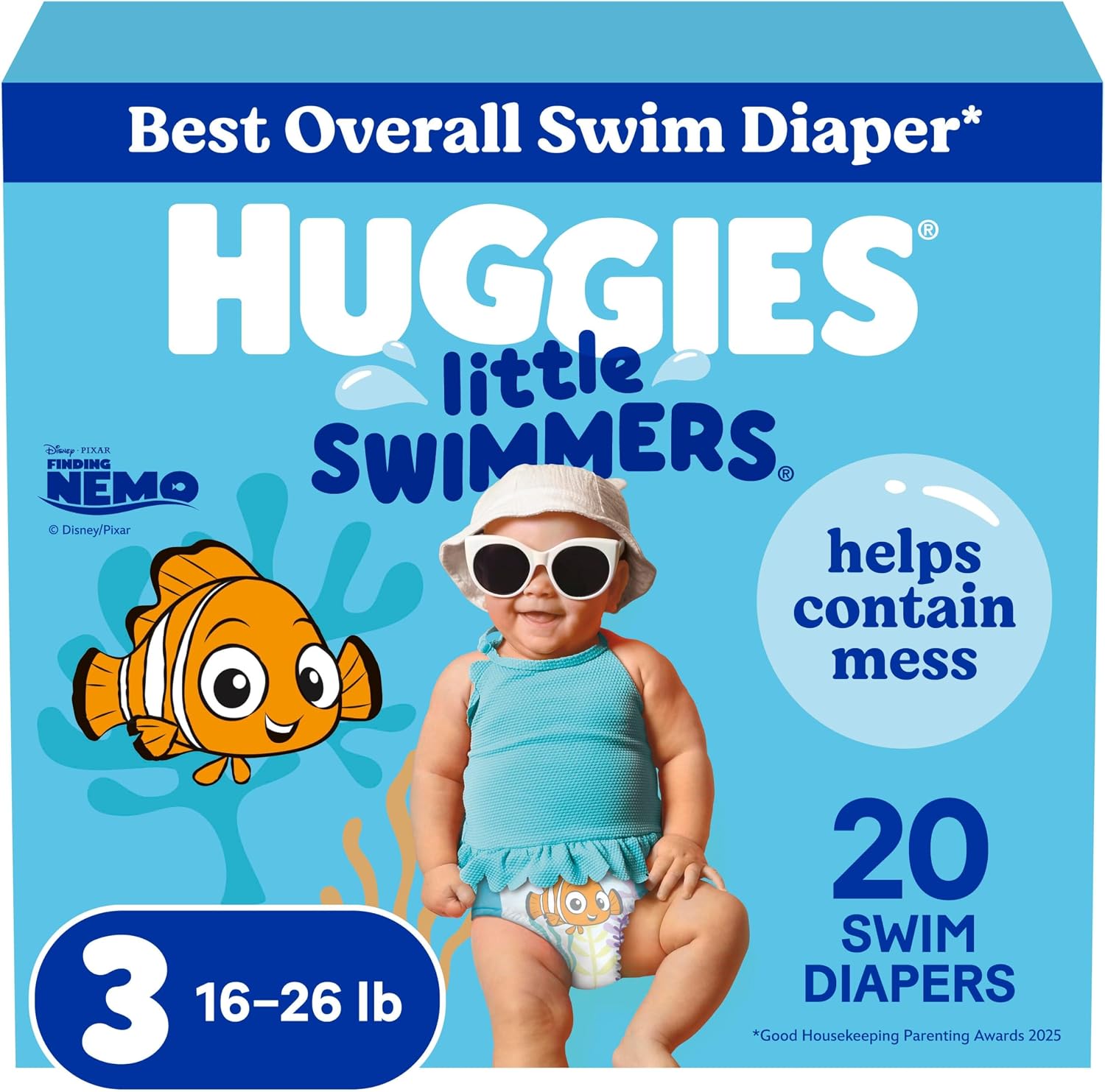 Huggies Little Swimmers – Pañales desechables para natación, talla 3