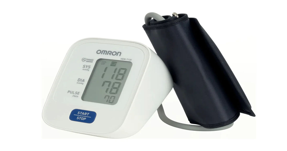 Baumanómetro automático de brazo HEM-7120 compatible con app OMRON connect